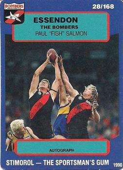 1990 AFL Scanlens Stimorol #28 Paul Salmon Front